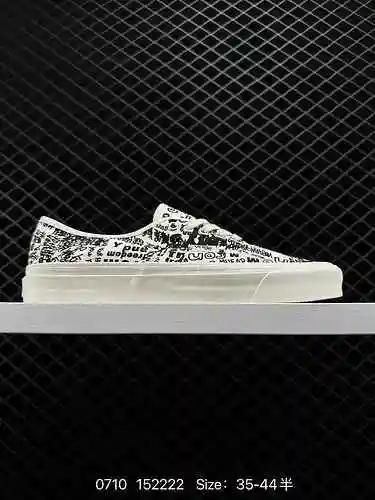 Edición limitada Vans VAULT x COMME des GARCONS Auténtico LX CDG graffiti marca conjunta, proceso de