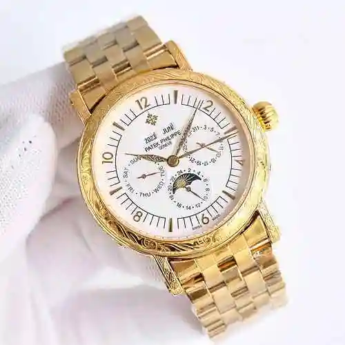 Reloj Patek Philippe para hombre combinado con movimiento mecánico original completamente automático