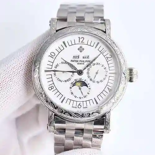 Reloj Patek Philippe para hombre combinado con movimiento mecánico original completamente automático