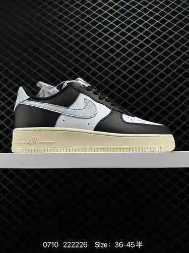 3 Nike Air Force Low Blanco y negro Gris Último Cartón original Cree una versión Pure Air Force Cent