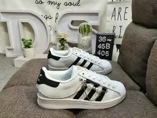 405DAdidas Clover Originals Superstar Shell Head Classic Versatile Casual Sports Board Shoes High De