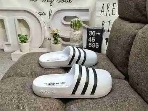 535DAdidas Adiane Slide Men's and Women's Baotou Sandals and Slippers Coconut Wind Beach Wading Vers
