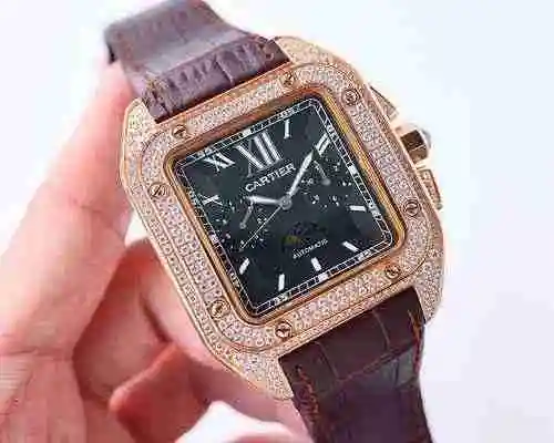 Reloj Cartier Reloj para hombre combinado con movimiento mecánico original completamente automático 