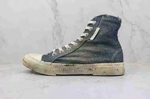 B70 | Soporte para almacenar OK Balenciaga Balenciaga Paris zapatos de lona con cordones, parte supe