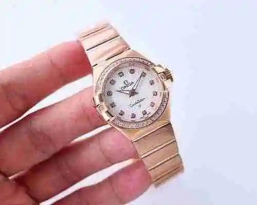 Reloj Omega para mujer combinado con movimiento mecánico original completamente automático Caja de a
