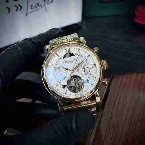 Reloj Patek Philippe para hombre combinado con movimiento mecánico original completamente automático