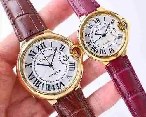 Reloj Cartier Pareja Reloj emparejado emparejado con movimiento mecánico completamente automático or