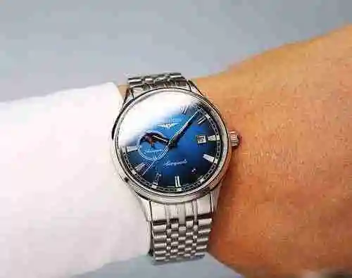 Reloj Longines para hombre combinado con movimiento mecánico original completamente automático Caja 