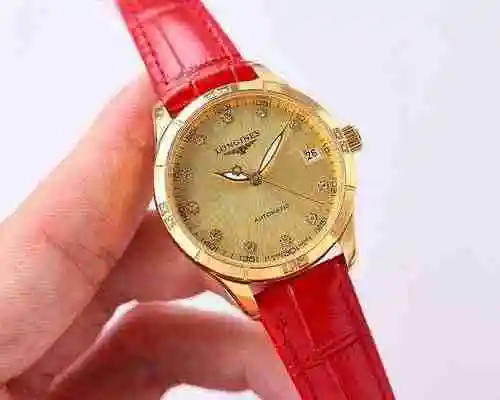 Reloj Longines para mujer con movimiento mecánico original totalmente automático, caja de acero de p