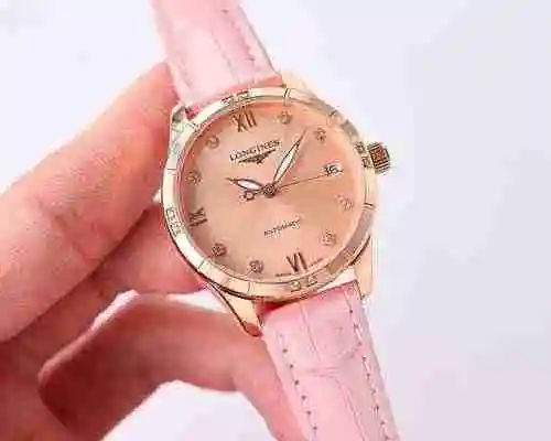 Reloj Longines para mujer con movimiento mecánico original totalmente automático, caja de acero de p