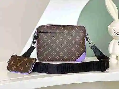 La bolsa de mensajería exclusiva para hombres está hecha de lona original importada de primer nivel 