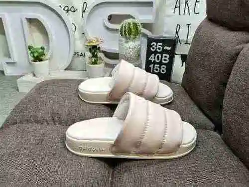 158DADIDAS ADILETTE Summer Fashion Comfortable Women's Sandals and Slippers High Quality Thick Sole 