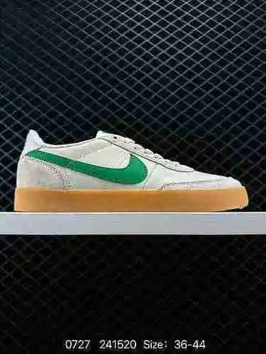 El Killshot II Leather de la marca Nike J.Crew x Nike Co está hecho de cuero blanquecino con un ador