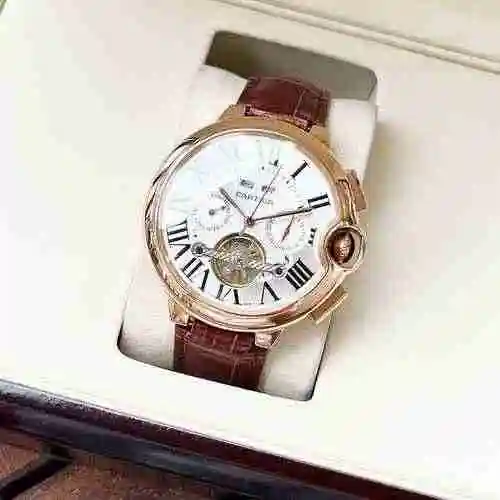 Reloj Cartier para hombre combinado con movimiento mecánico original completamente automático Caja d