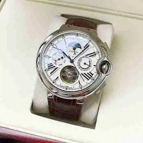 Reloj Cartier para hombre combinado con movimiento mecánico original completamente automático Caja d