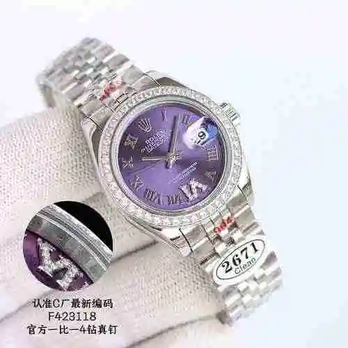 Reloj Rolex para mujer combinado con movimiento mecánico original completamente automático Caja de a