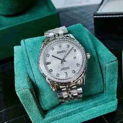 Reloj Rolex para hombre combinado con movimiento mecánico original completamente automático Caja de 