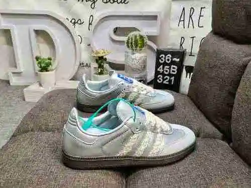321DWales Bonner X Adidas Samba Co-branding retro sneakers Simple color matching with this year's ho
