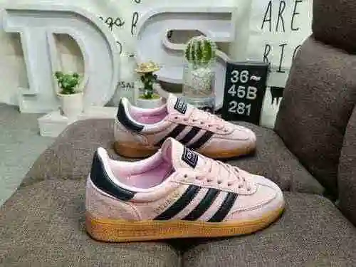 281DAdidas Handball Spezial Classic Retro Casual Board Shoes # All Shoes Made of Reversed Fur with C