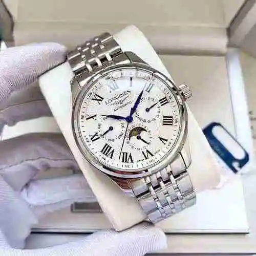 Reloj Longines para hombre combinado con movimiento mecánico original completamente automático Caja 