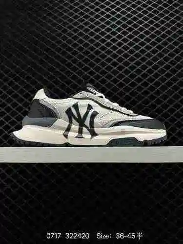 100 MLB Chunky Liner New York Yankees Zapatilla deportiva informal con velcro, liviana, elevada y co