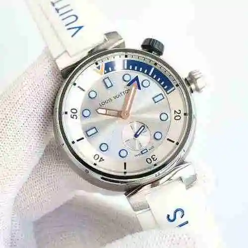 Reloj LV para hombre con movimiento mecánico original totalmente automático, caja de acero de precis