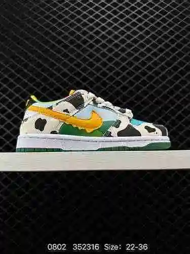 8 Zapatos para niños Nike Dunk Low Marca Ben Jerry's Co SB Milk Ice Cream Low Top Diseño de calzado 