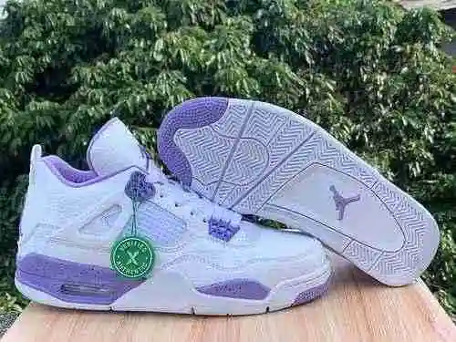 Jordan Dan 4ta Generación Air Jordan 4 Blanco Púrpura Oreo 36-47