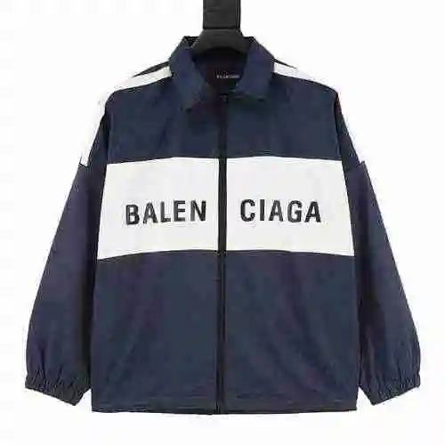 BLCG Chaqueta con estampado de letras y bloques de color Abrigo Charge
