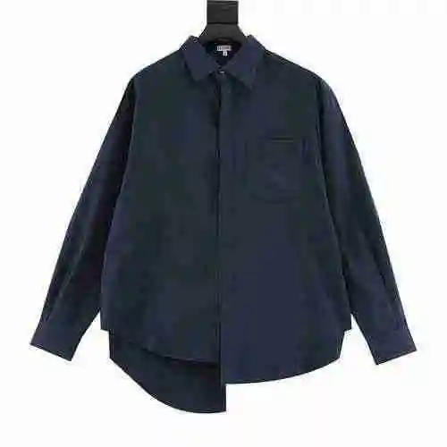 Loewe LOE 23SS Irregular Solid Long Sleeve Shirt