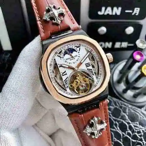 Reloj Patek Philippe para hombre combinado con movimiento mecánico original completamente automático