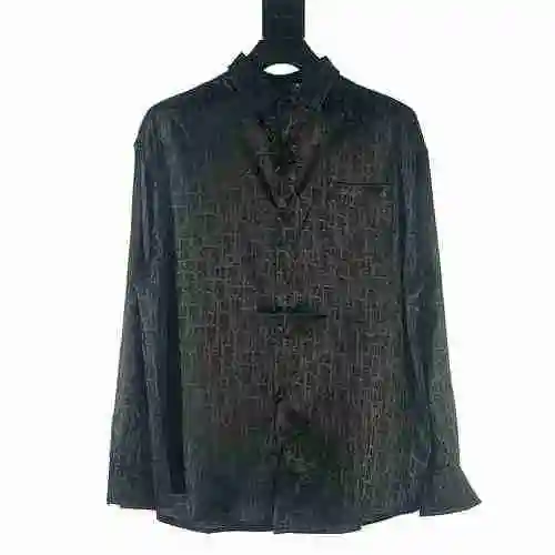 DIOR/Dior CD Dark Jacquard AOP Long Sleeve Shirt