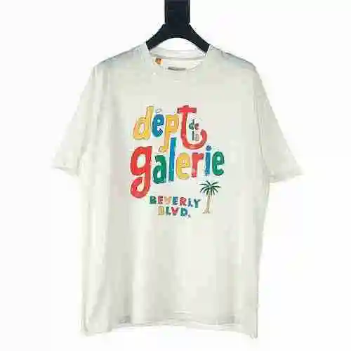 GALLERY DEPT GD Colorful Letter Short Sleeve T-shirt