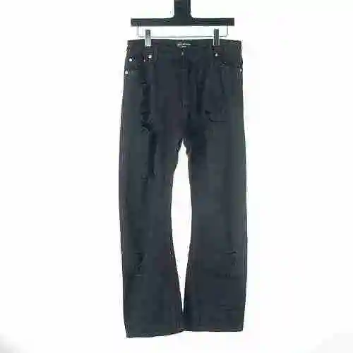 BALENCIAGA/Balenciaga BLCG Curved Knife Perforated Denim Pants
