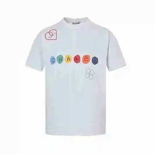 CHANEL/Chanel 23ss Manga corta con graffiti de letras coloridas