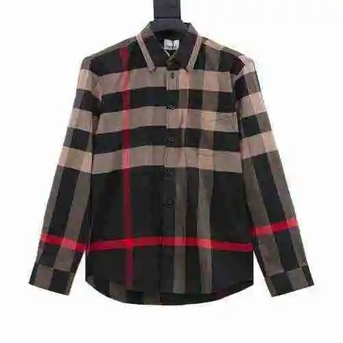 Camisa manga larga BBR cuadros grandes rayas