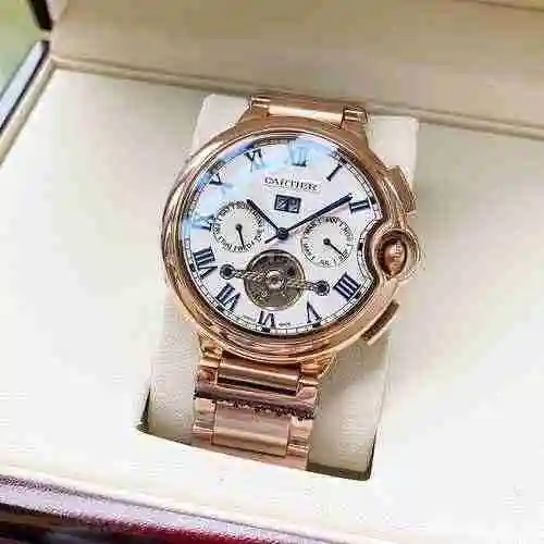 Reloj Cartier para hombre combinado con movimiento mecánico original completamente automático Caja d