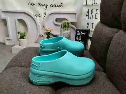 261 Dadidas Adifom Stan Mule Clover Thick Sole Casual Slippers Elevated Shoes Summer Comfortable, No
