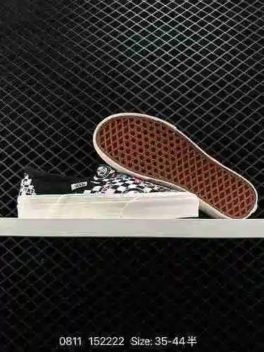 Vans Slip-on Vans patrón clásico oficial de Vans en blanco y negro, pedal de un pie para persona per