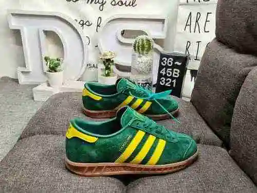 321DAdidas Handball Spezial Classic Retro Casual Board Shoes # All Shoes Made of Reversed Fur with C