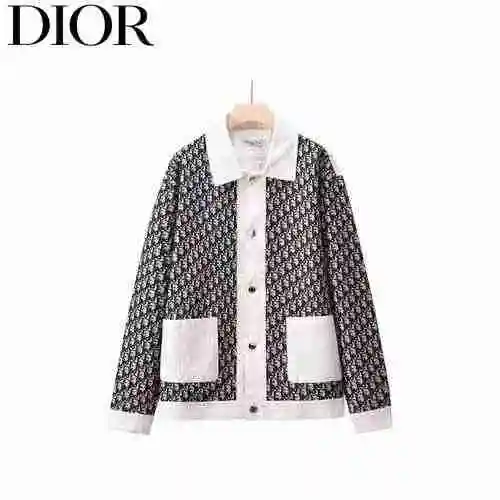 Diro 23ss patchwork allover jacquard logo jacket