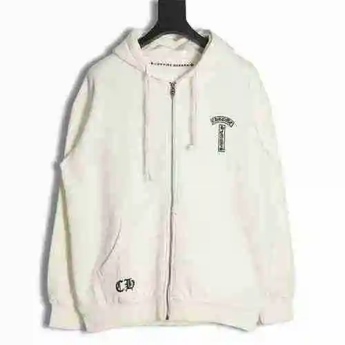 Chrome Hearts 22FW Abrigo con cremallera de herradura grande en la espalda