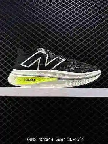 Zapatillas para correr 220 NB, negras, verdes claras, placa de carbono verdadera súper grande Número