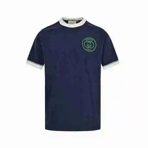 Gucci/Gucci 23ss Embroidery Double G Color Block Short Sleeve