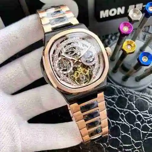 Reloj Patek Philippe para hombre combinado con movimiento mecánico original completamente automático