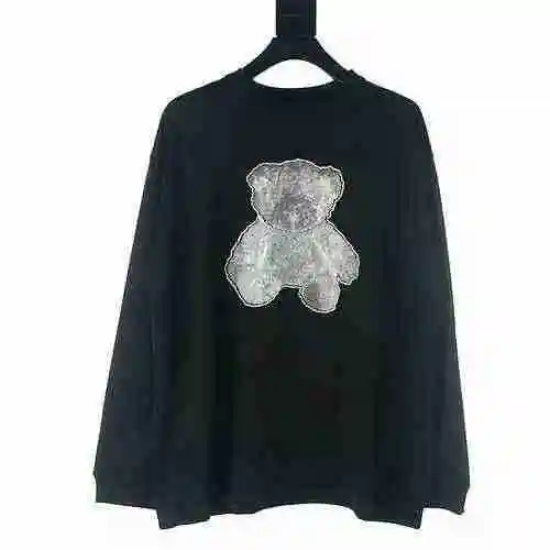 WE11DONE 3M Reflective Night Glow Little Bear Long Sleeve T-shirt