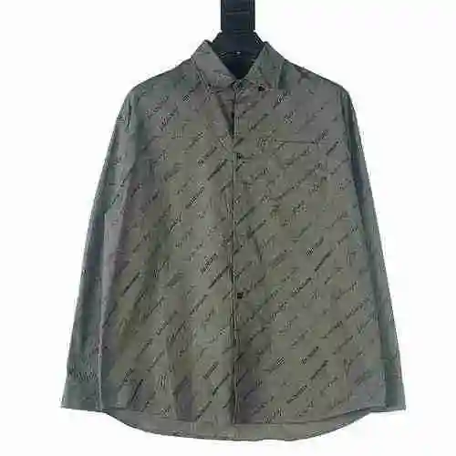 BALENCIAGA/Balenciaga BLCG Bullet Screen Printed Long Sleeve Shirt