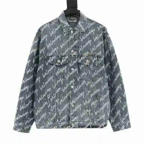 BLCG 23SS Abrigo vaquero con estampado completo de grafiti exclusivo