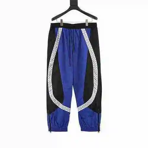 Pantalón de traje azul Klein de nailon vintage 1V 23SS