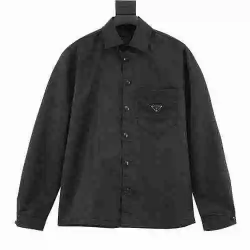 Camisa PRADA de nailon con triángulo de manga larga